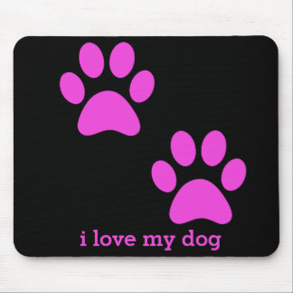 A pata imprime o cão Mousepad