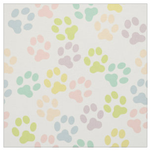 A pata Pastel bonito do Doggy imprime o tecido do