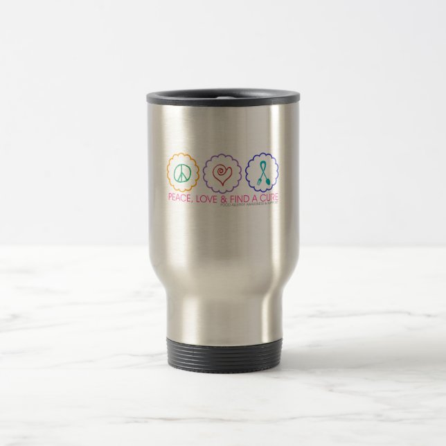 A paz, amor & encontra uma caneca de viagem da (Centro)