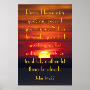 A paz de Jesus bíblia verso John 14:27 poster