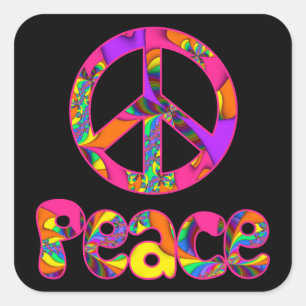 A paz do Fractal colore-me etiquetas brilhantes