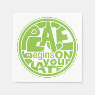 A paz do Vegan começa em seu guardanapo de papel