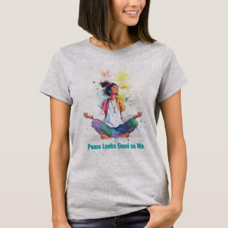 A Paz Fica Bem em Mim | Camiseta de Meditação