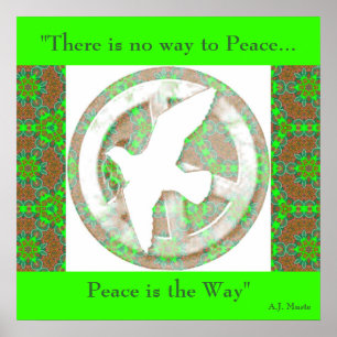 A paz mergulhou - poster da mandala - com Quote.1