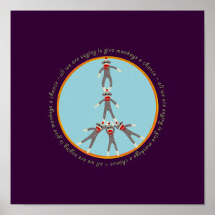 A paz Monkeys o poster