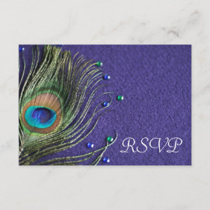 A pena do pavão Jewels o cartão roxo da resposta