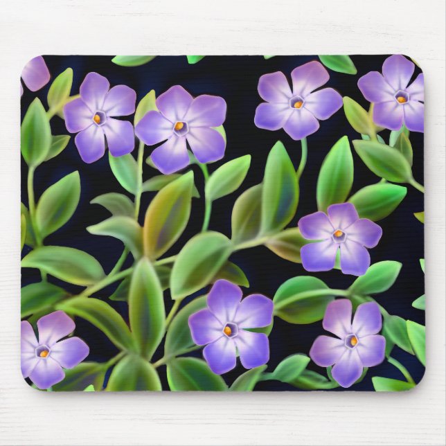 A pervinca floresce Mousepad (Frente)