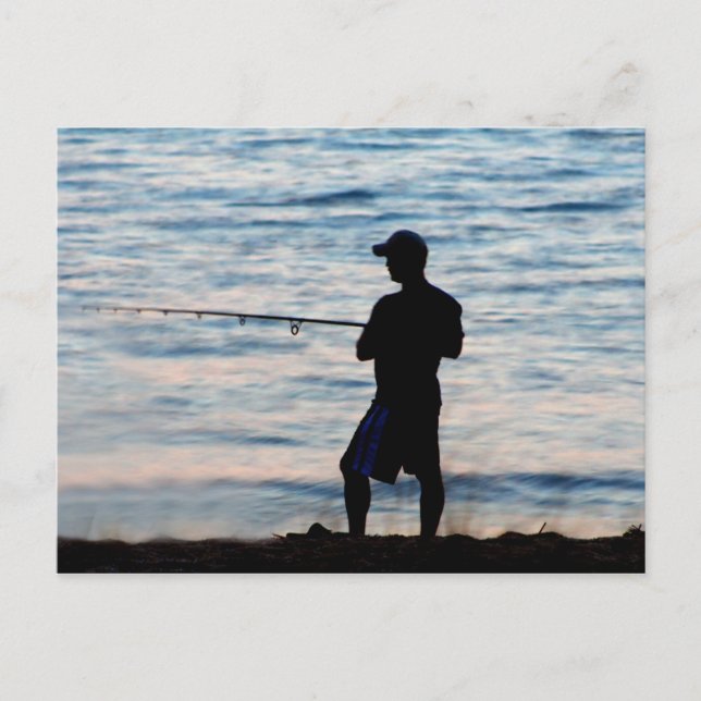 A Pesca De surfs No Cartão Postal Dusk 6 (Frente)
