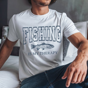 A Pesca é Minha Terapia Camisa para Pai, Camiseta 