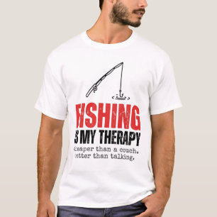 A Pesca É Minha Terapia Camiseta Divertida Para Pe