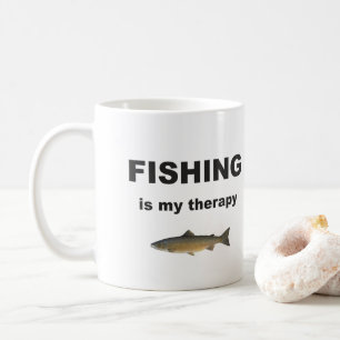 A pesca é minha terapia, caneca de café engraçada