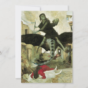 A peste de Arnold Bocklin, simbolismo de Vintage