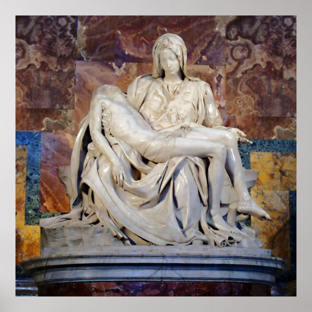 A Pieta de Michelangelo Poster (Frente)