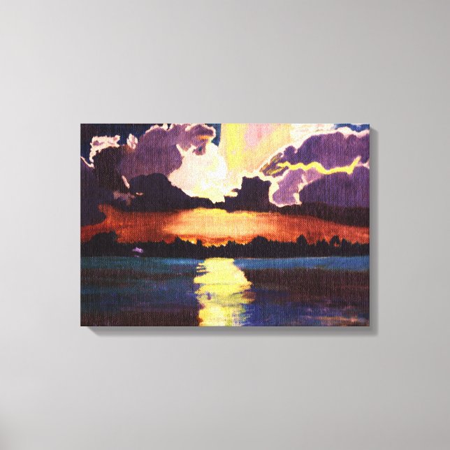 A pintura de canvas ISLAND SUNSET (Frente)