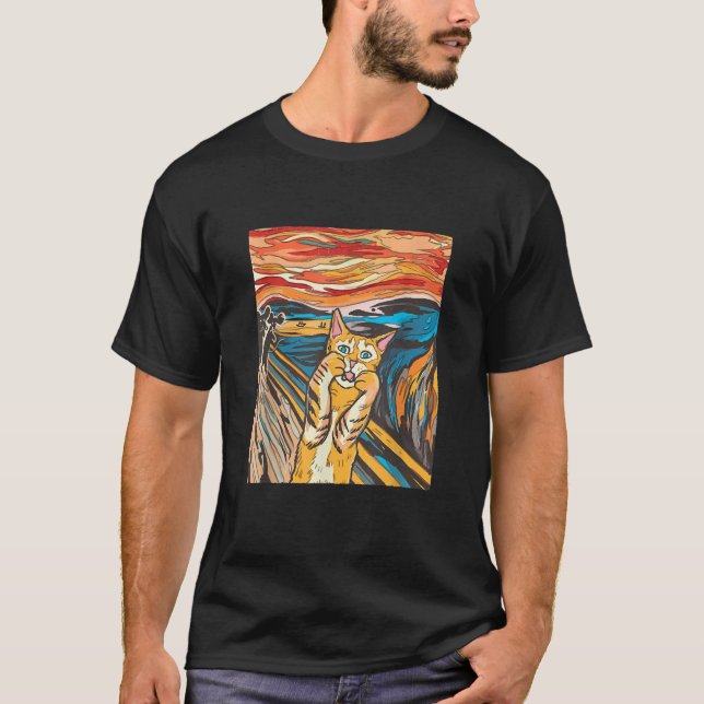 A pintura famosa do Gritar com a camisa Cat T (Frente)