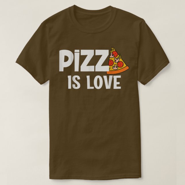 A Pizza Engraçada É Uma Fatia De Amor Da Camisa Do (Frente do Design)