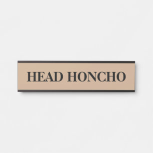 A Placa de Nome de Porta Pendurada do Chefe