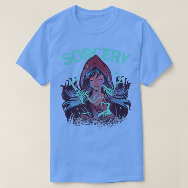 A Poderosa Sorceria Magical Power Wizard T-Shirt (Frente do Design)