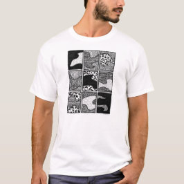 A "poeira ataca" o t-shirt dos homens