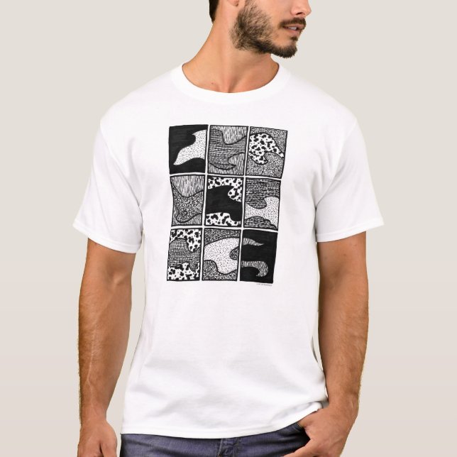 A "poeira ataca" o t-shirt dos homens (Frente)