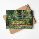 A ponte de futebol japonesa | Cartão Claude Monet<br><div class="desc">A Ponte Japonesa e a Piscina da Água Lily pelo Impressionista Francês Claude Monet. A pintura de arte original é um óleo na canvas de um jardim com lírios de água sob a ponte japonesa. Use as ferramentas de design para adicionar texto personalizado ou personalizar a imagem.</div>