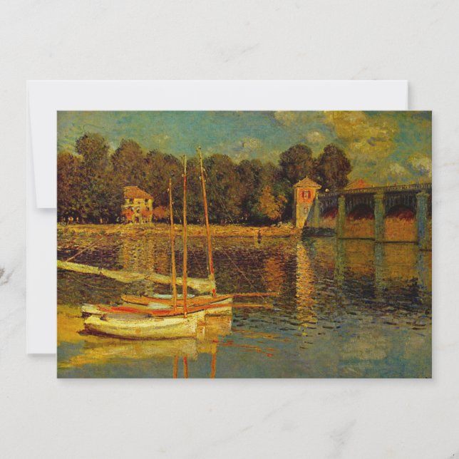 A Ponte em Argenteuil por Claude Monet (Frente)