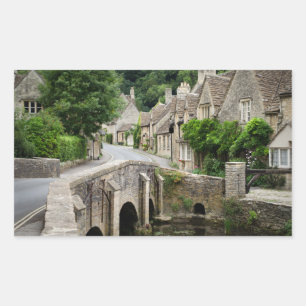 A ponte em Castle Combe, autocolante de retângulo