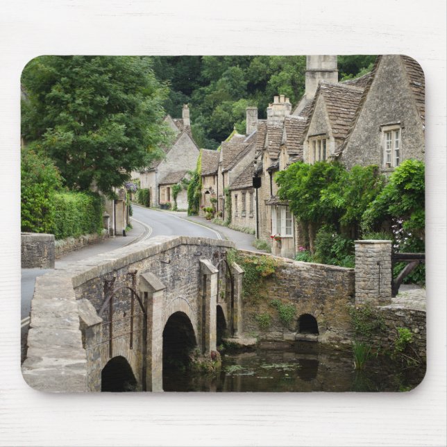 A ponte no castelo Combe, mousepad BRITÂNICO (Frente)