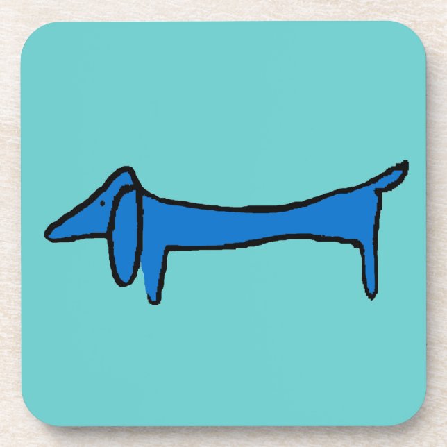 A Porta copos de Cachorro Azul (Frente)