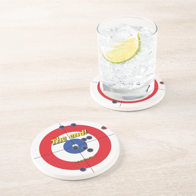 A Porta copos de Sandstone Final - (Vermelho) (Lateral)