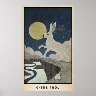 A Poster da Arcana-Grande Fool com o Jackalope