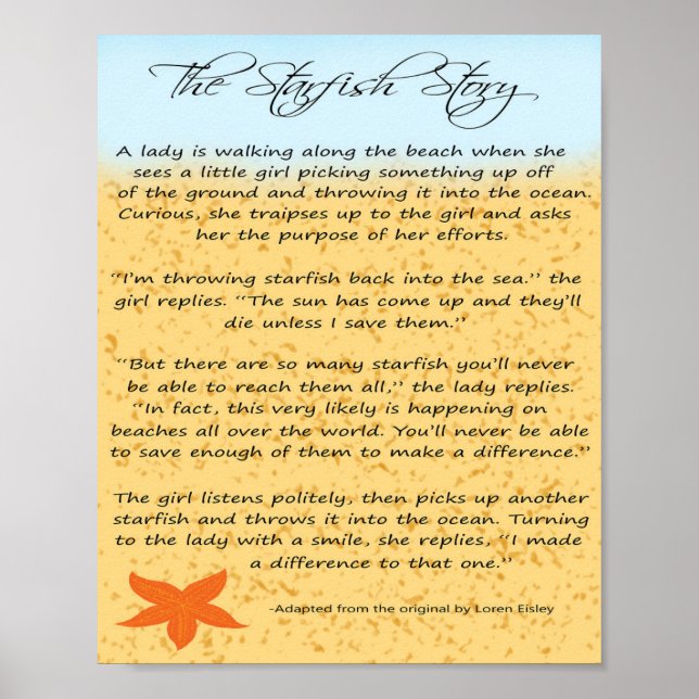 A poster da história do Starfish (Frente)