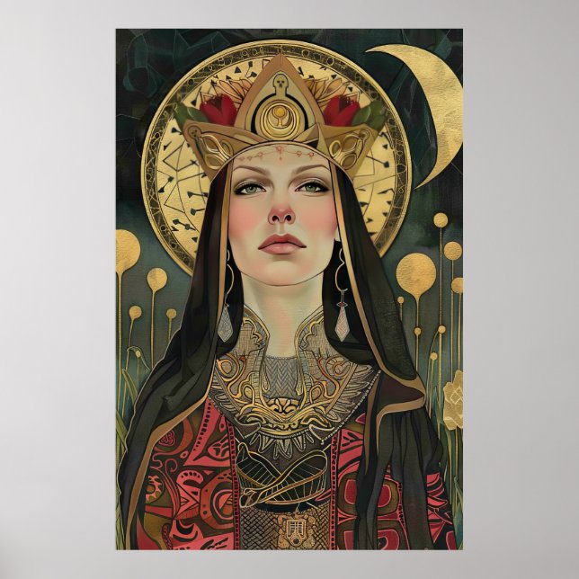 A Poster de Arte da Placa Tarot de Alto Sacerdote (Frente)