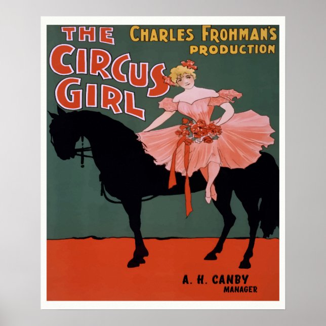 A Poster do Teatro Garota do Circo em 1897 (Frente)