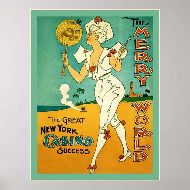 A Poster do Teatro Vintage da Feliz ~ 1894 (Frente)