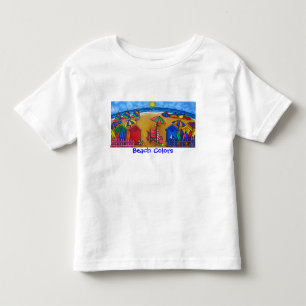 A praia colore o t-shirt dos miúdos