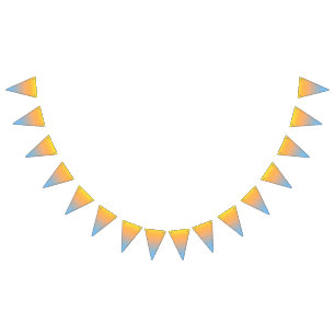 A praia do por do sol colore a bandeira