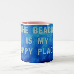 A praia é minha caneca feliz do lugar