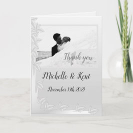 A Prata Elegante Deixa Cartões de agradecimentos D