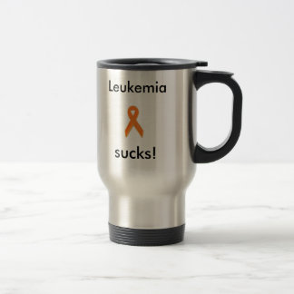 a prata, leucemia suga! caneca de viagem.