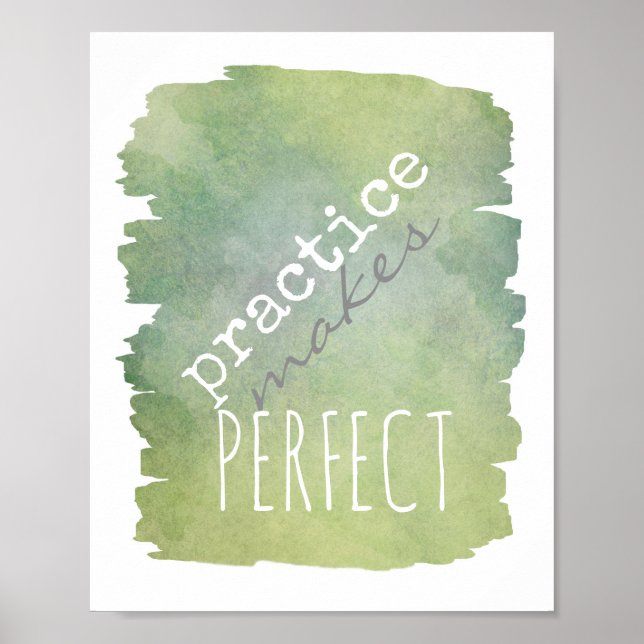 a prática de poster de tipografia é perfeita (Frente)