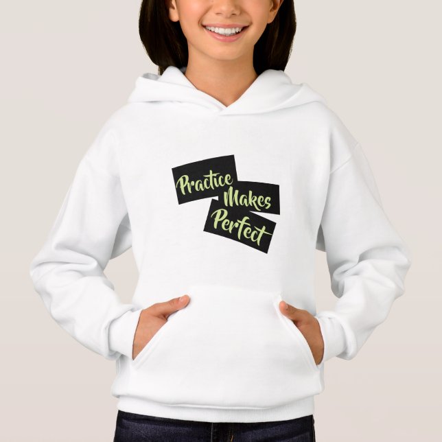 A prática torna-se perfeita - t-shirt para raparig (Frente)