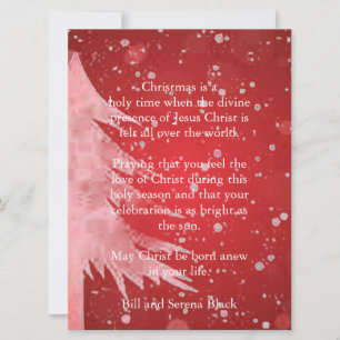 A presença do cartão de feriado plano de Jesus