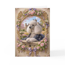 A Primavera Está No Ar, Cartão em Branco de Poodle