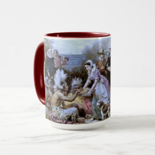 A primeira acção de graças: Caneca de Jean Loui