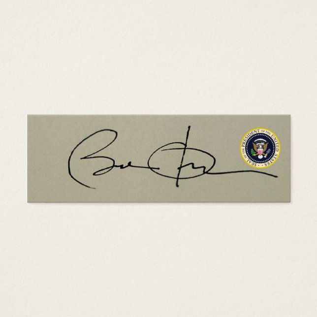 A primeira ASSINATURA de Barack Obama como Preside (Frente)