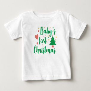 A primeira camisa de Natal do bebê
