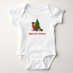 A Primeira Camisa de Natal do Bebê Americano Afri