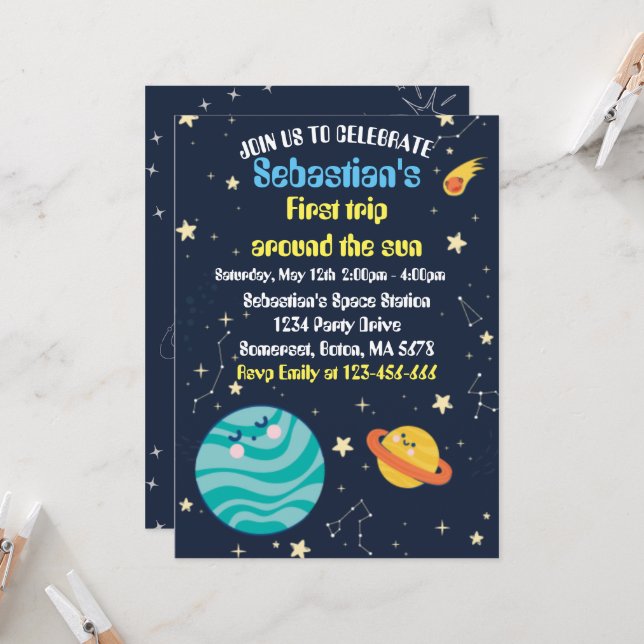 A Primeira Viagem Do primeiro aniversario Espacial (Frente/Verso In Situ)