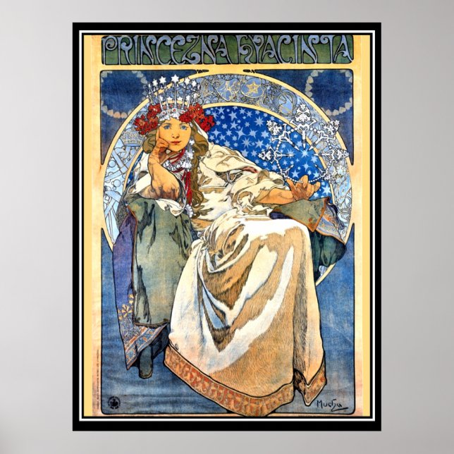 A princesa Alphonse Mucha Poster (Frente)